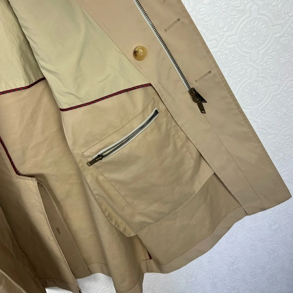 Gucci Mens Trenchcoat Sand Tan Coat Neutrals Flawed‎ Designer Peacoat